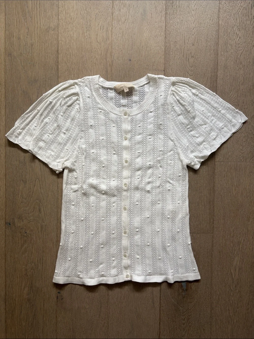 EUC sezane davie cardigan ecru size medium - Picture 2 of 16